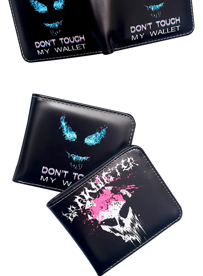 (Cross-border trading), wallet, short cartoon skull with zipper, new collection — chobi 18