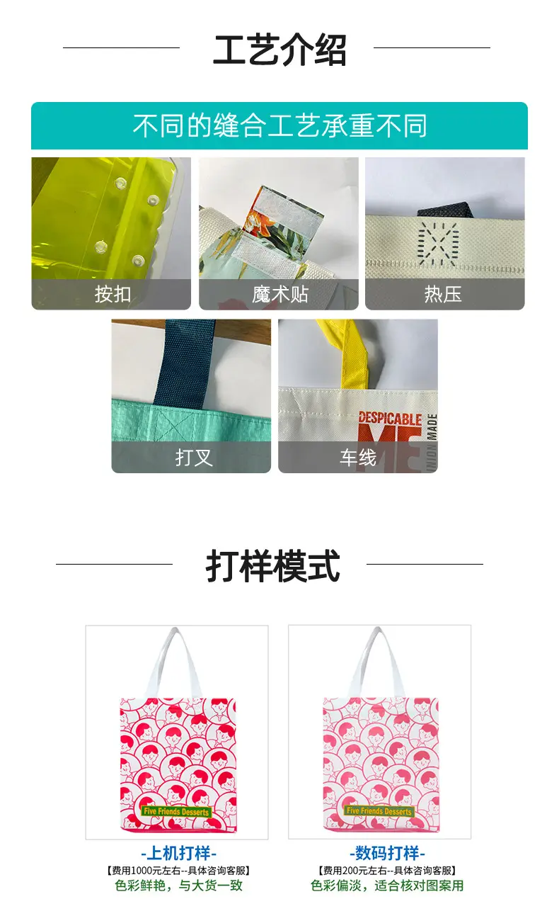 Cloth bag non-woven cloth, linen bag, shopping bag, custom-made, with your logo imprint — chobi 6
