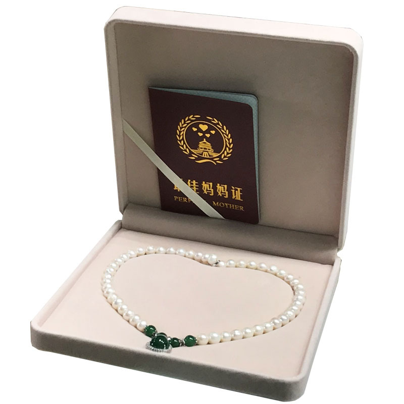 Organic accessory, necklace from pearl, chain, set for mother's day, silver 925 sample, Birthday gift — chobi 38