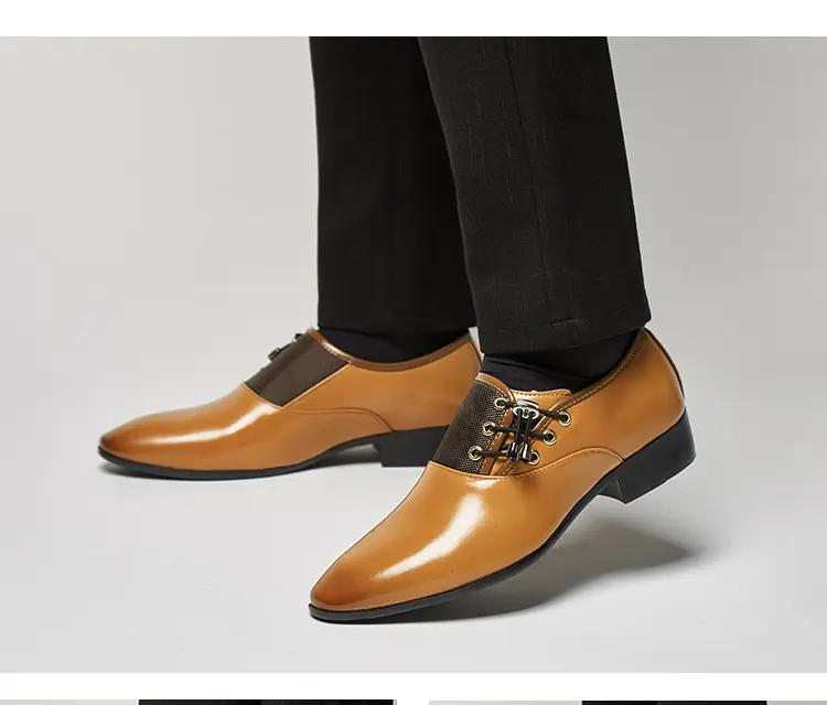 Men's classic suit jacket, universal wedding shoes, black casual footwear for leisure, plus size, dropshipping available — chobi 22