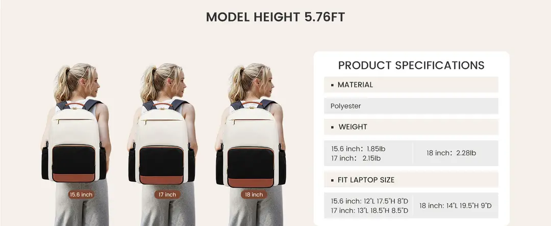 Laptop, backpack for traveling, luggage capacious storage system lightweight for mother and baby — chobi 6