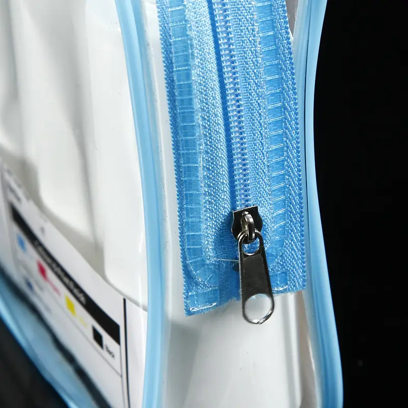 Handheld capacious waterproof storage system for traveling PVC with zipper, cosmetic bag — chobi 6