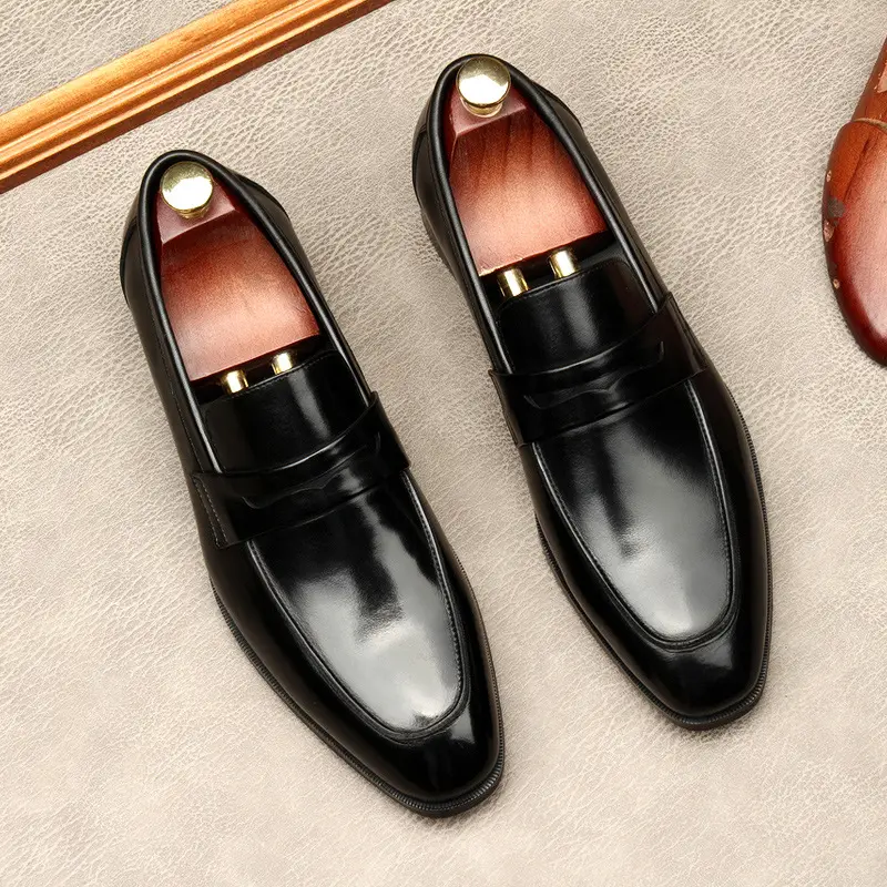 The new men's shoes, the European version of the leather, comfortable soft leather surface.Working at work, large size 45 — chobi 2