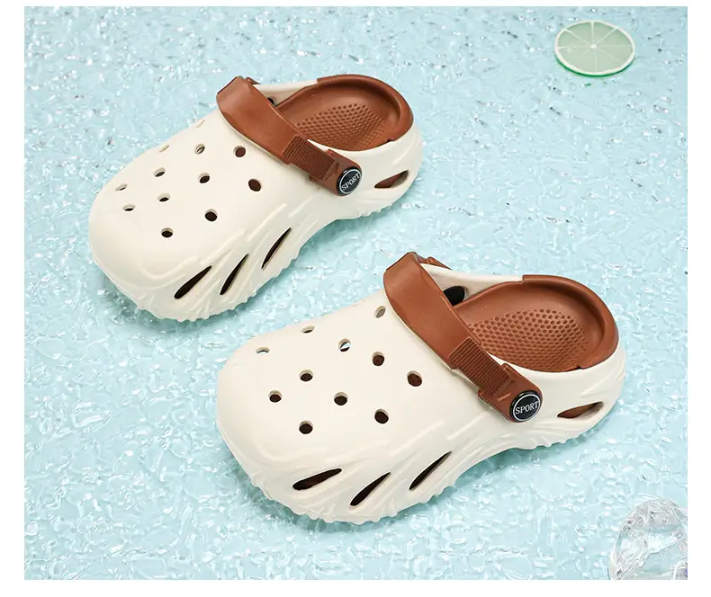 Crocs-style slippers for boys, children's sandals, closed toe, 6-15 years, for teenagers, 8-12 years — chobi 15