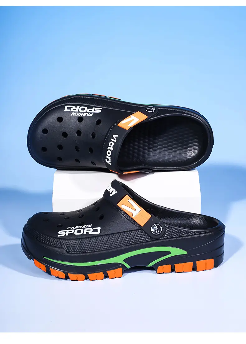 (Cross-border trading), fashionable lightweight sandals, summer trend Crocs-style slippers, beach casual footwear, closed toe, suitable for outdoor we — chobi 20