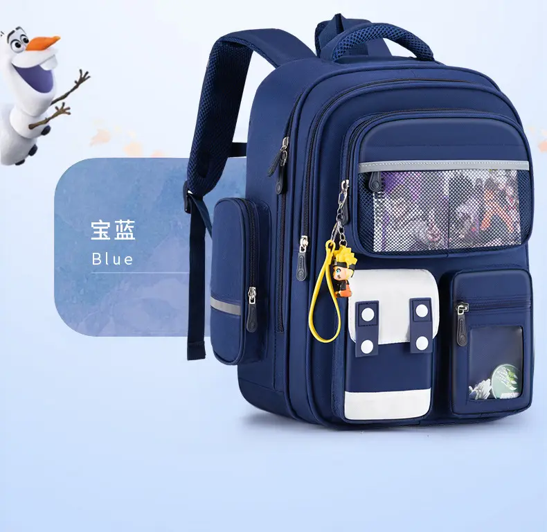 (Wholesale), school bag, children's capacious backpack, spine protection — chobi 16