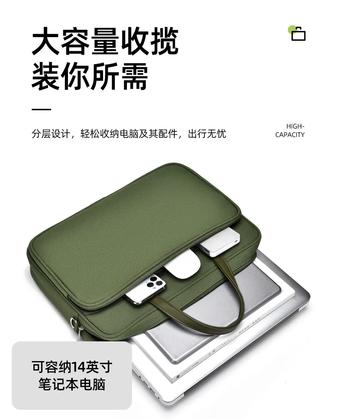 Apple, huawei, high quality laptop, compatible shoulder bag one shoulder, 14 inch, 16 inch — chobi 11