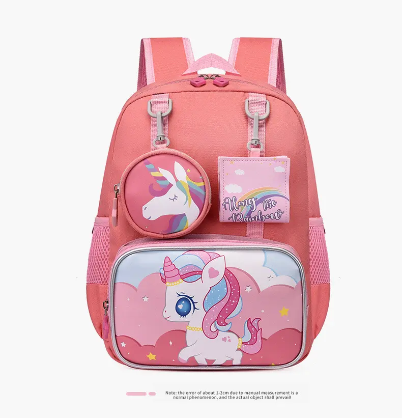 School bag for kindergarten, cartoon backpack for students, purse, card holder, pony, Spiderman — chobi 28
