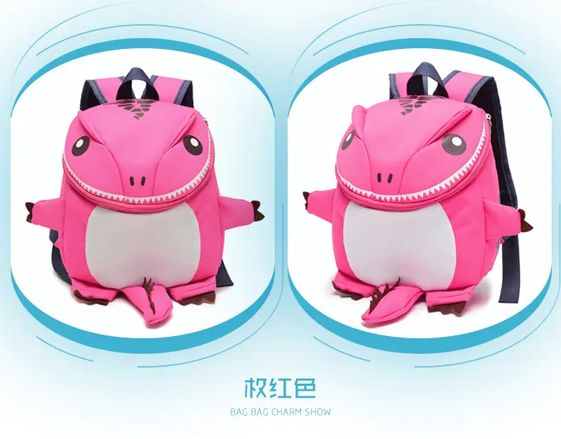 Cartoon school bag for kindergarten, backpack for men and women, dinosaur, travel bag, 2-5 years, family style — chobi 8