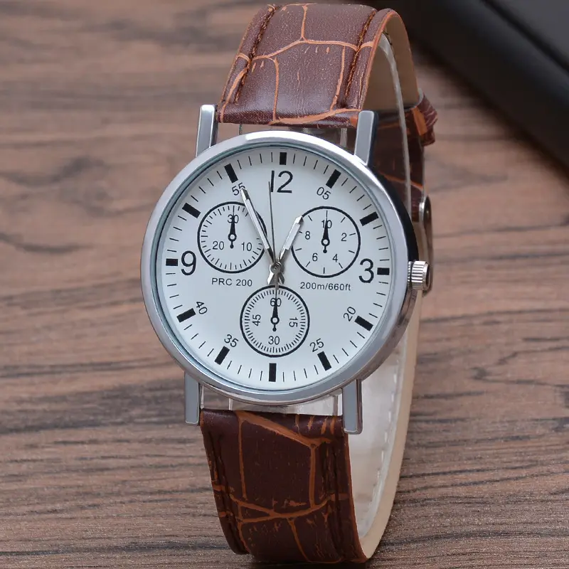 Men's quartz watch, glossy strap — chobi 4