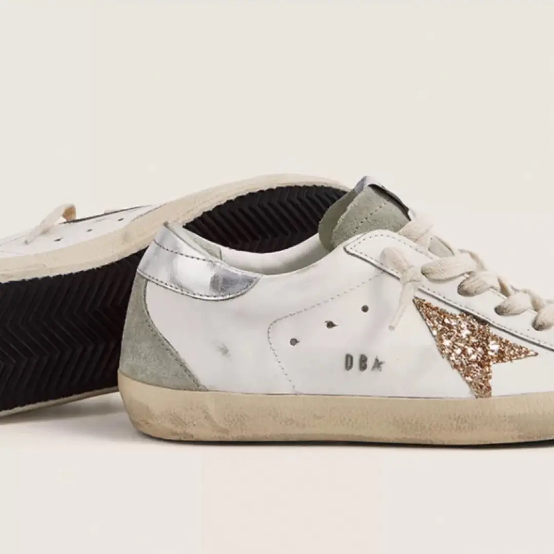 Korean version 2025 new SUPERSTAR genuine leather old retro small dirty shoes women's inner heightening star shoes dirty shoes — chobi 21