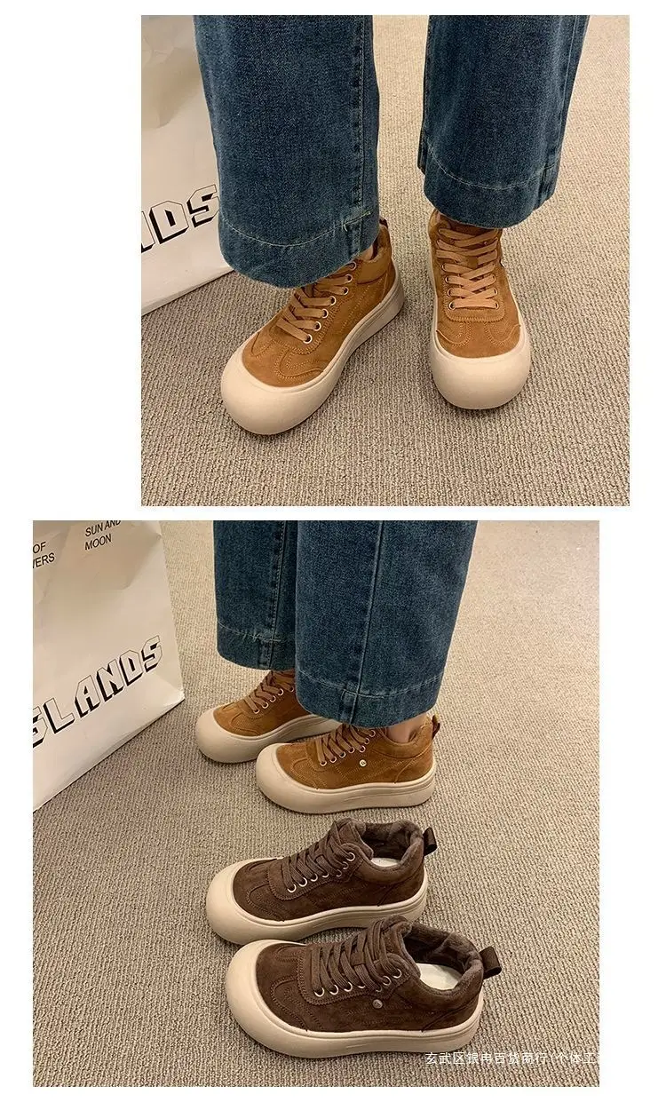 Insulated winter lightweight sneakers platform, keep warm GAT shoes, women's style — chobi 16