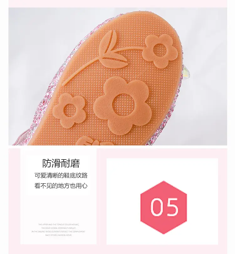 Fashionable demi-season children's shoes flat, princess style, soft sole — chobi 8