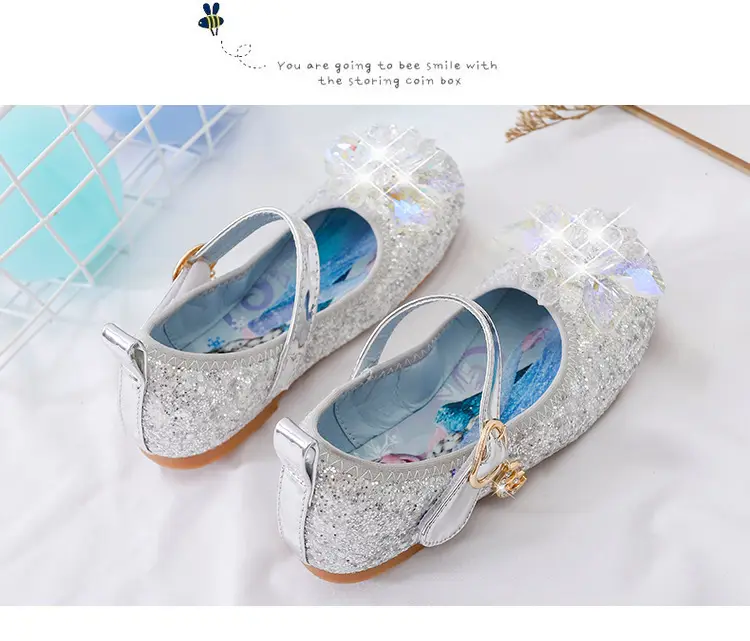 Fashionable demi-season children's shoes flat, princess style, soft sole — chobi 17