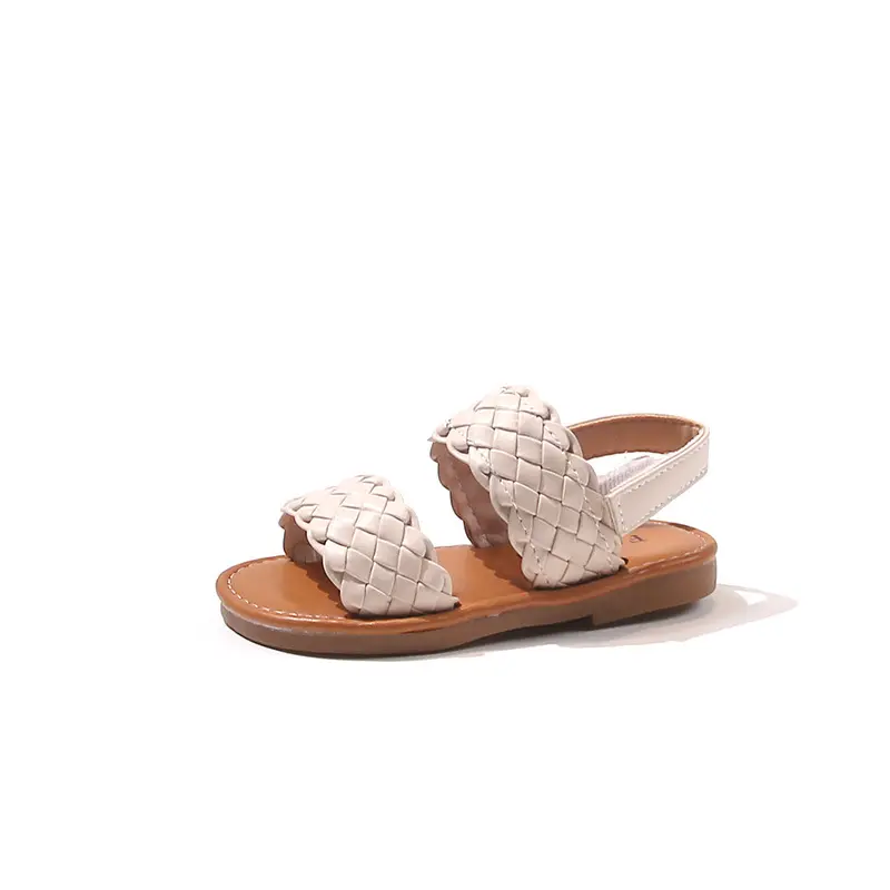 Summer children's beach woven fashionable sandals open toe, spring 2026 collection, Korean style, soft sole, princess style — chobi 26