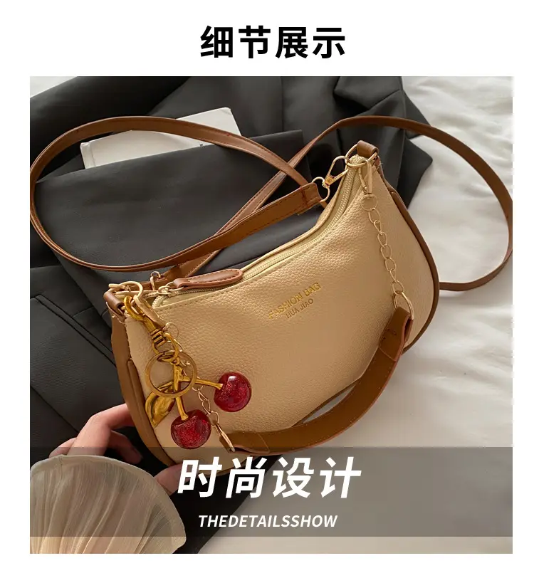 Fashionable trend solid color underarm bag, shoulder bag, one-shoulder bag, purse — chobi 2