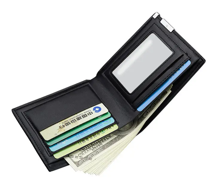 Wallet for men and women, polyurethane short card holder — chobi 10