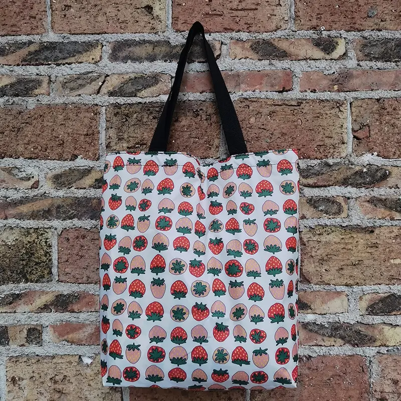 Waterproof shopping bag with zipper, folding handheld linen bag, travel bag, (Physicals), increased thickness — chobi 24