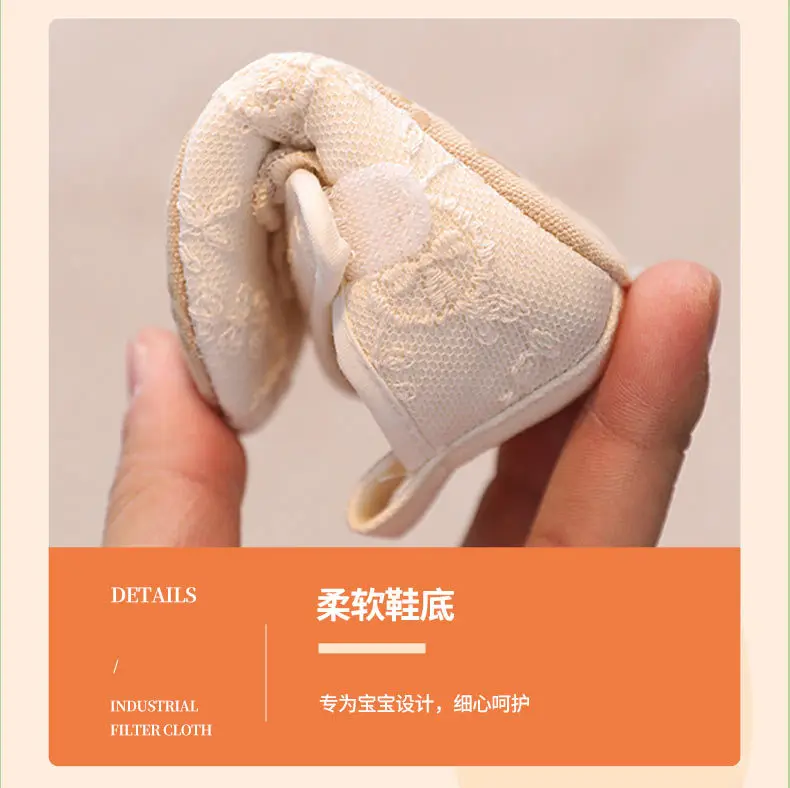 Manufacturer spot wholesale new spring baby Korean lace princess shoes Girls' anti-slip soft sole toddler shoes — chobi 15