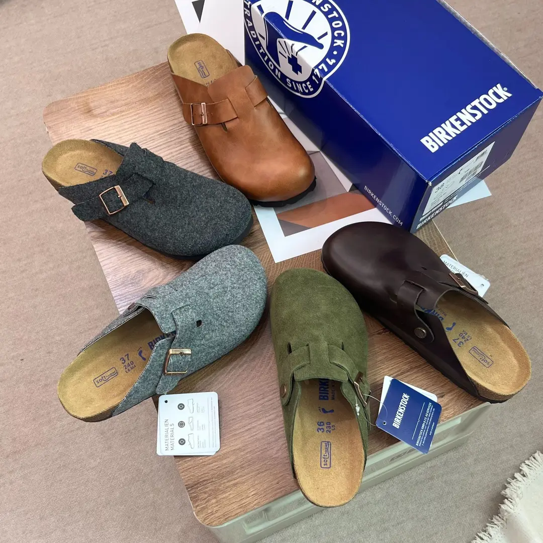 (Cross-border trading), leather mule platform, Birkenstock Boston style shoes for men and women — chobi 22