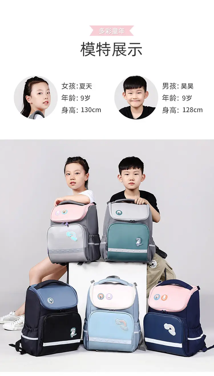 (Wholesale), children's school bag, capacious backpack lightweight, spine protection, 1-6 years — chobi 14