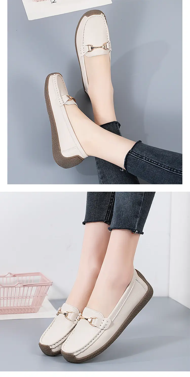 Comfortable universal “mom shoes” for summer and autumn, non-slip loafers wedge heel for work and office, non-slip sole, work shoes — chobi 14
