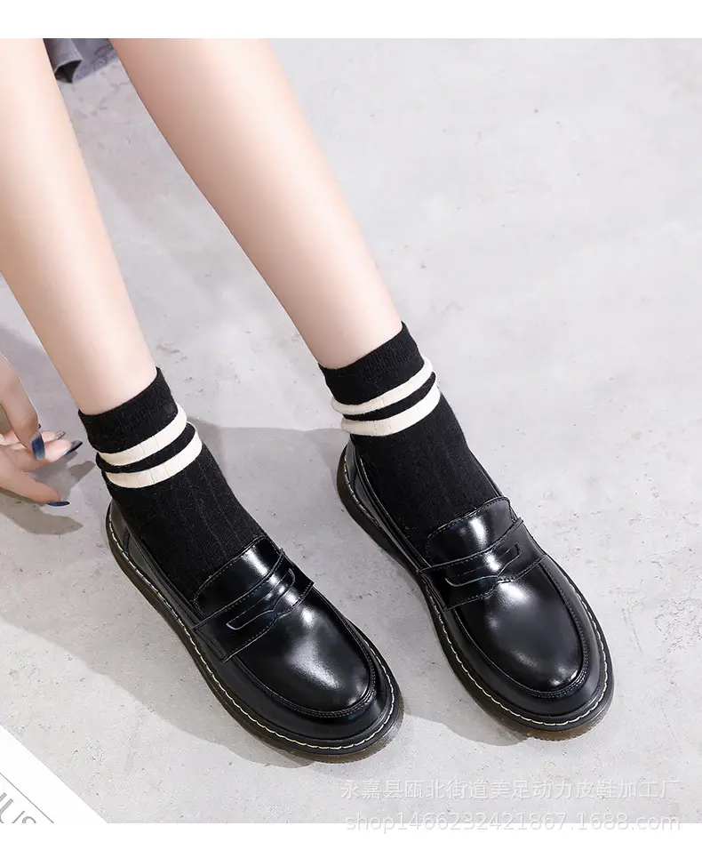Japanese casual footwear for leisure, loafers flat, student pleated skirt, wear-resistant Mary Jane shoes, suitable for spring and autumn, easy to put — chobi 10