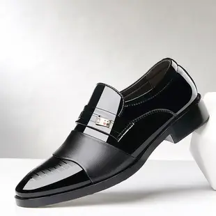 Men's winter classic suit jacket, insulated slip-ons, universal casual wedding shoes, plus size — chobi 8