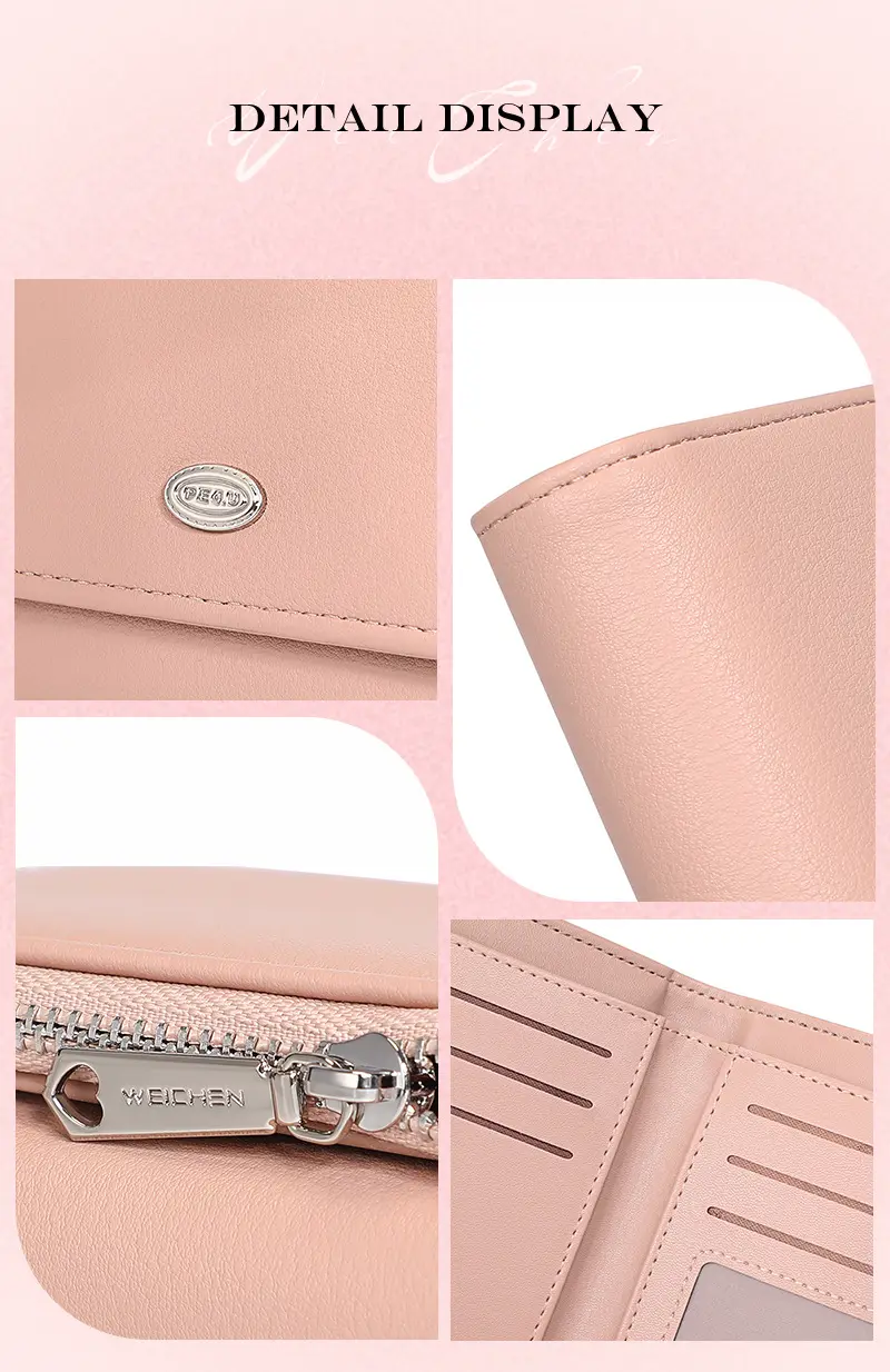 Wallet, long polyurethane capacious shoulder bag with zipper — chobi 11