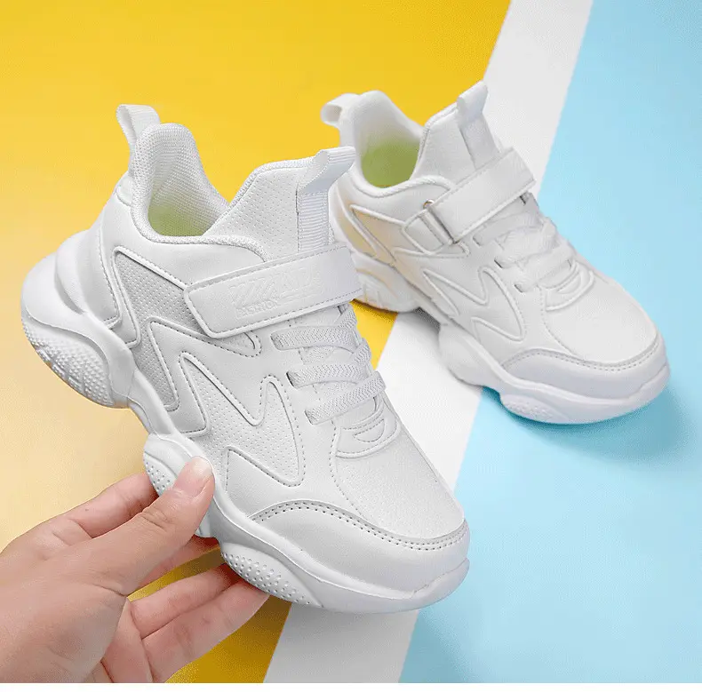 (Wholesale), children's white white shoes for boys, white sneakers for students, 2023 collection — chobi 15
