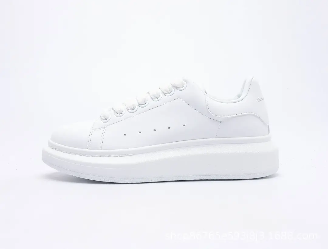 Fashionable white sneakers platform with chunky sole for leisure for men and women, height increasing — chobi 34