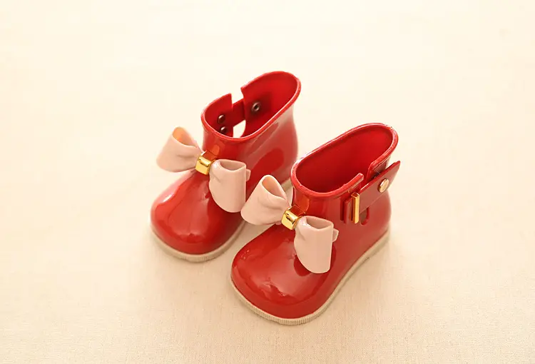 mini sed Children's bow rain boots baby rubber shoes cute rain boots girls fashion waterproof waterproof shoes rain boots a — chobi 29