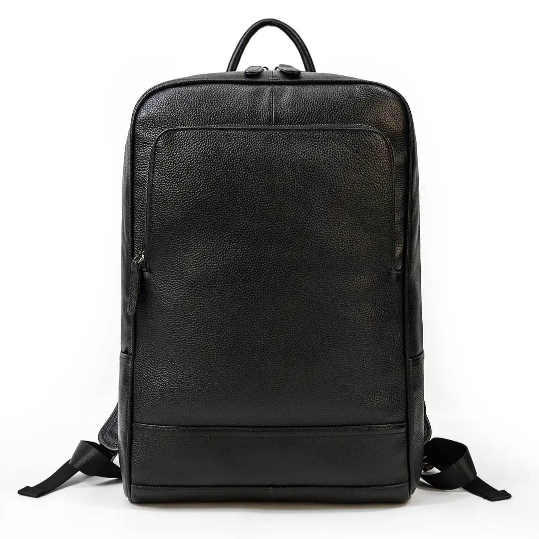 Leather backpack, men's capacious travel bag, one-shoulder bag — chobi 4