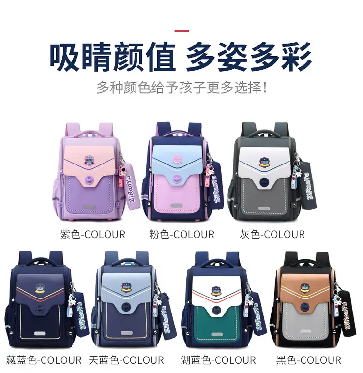 School bag, capacious backpack lightweight for men and women, 3-6 years, spine protection, British style — chobi 15