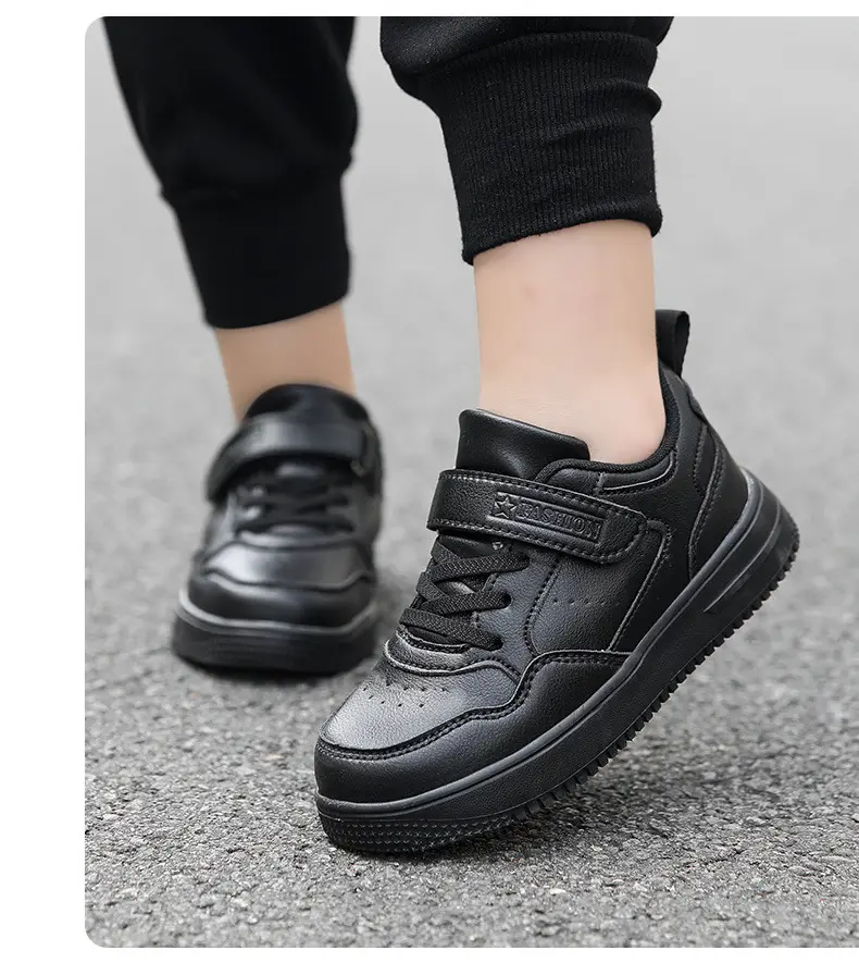 Children's white white sneakers for boys, white shoes for students — chobi 21