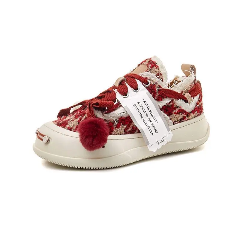 Cloth espadrilles for men and women, demi-season sneakers platform, Collection Year 2026, height increasing — chobi 28