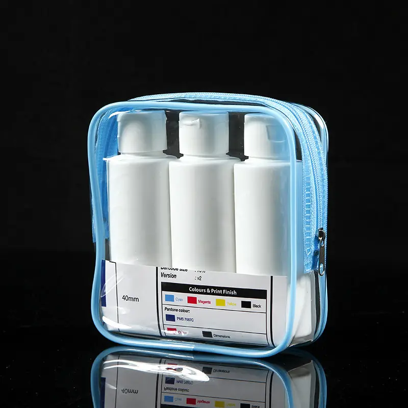 Handheld capacious waterproof storage system for traveling PVC with zipper, cosmetic bag — chobi 4