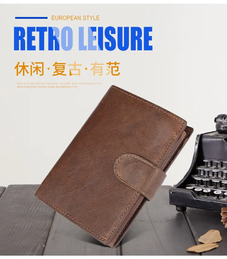 (Cross-border trading), wallet, retro capacious small clutch bag, leather card holder, high-end — chobi 7