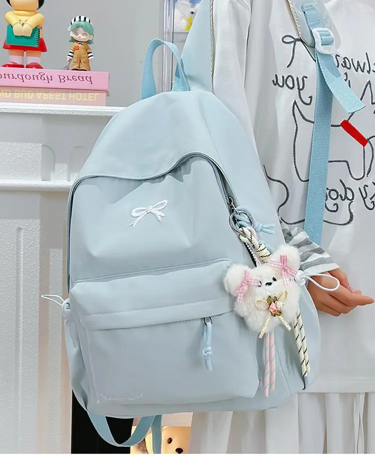 Backpack, Japanese universal capacious fresh shoulder bag, for secondary school — chobi 30