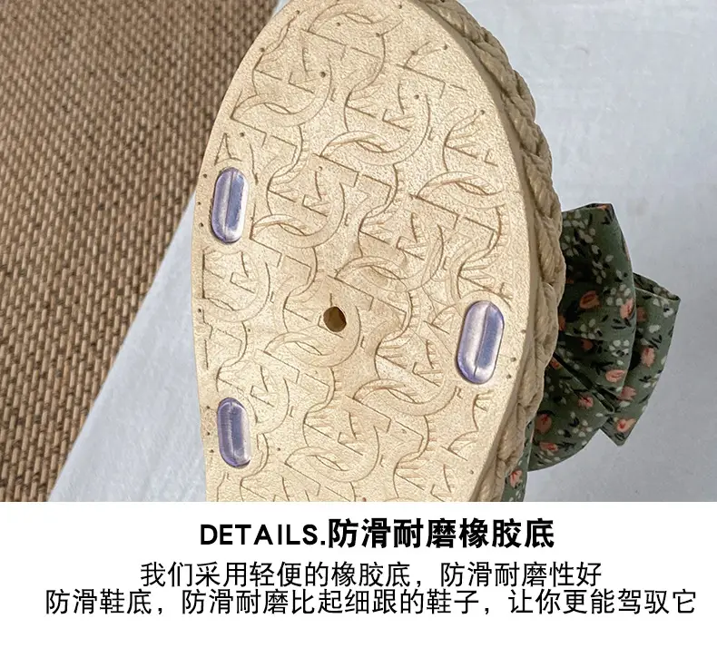 Women's summer fashionable beach footwear with bow, sandals flat, women's slippers, Collection Year 2024, suitable for outdoor wear — chobi 9