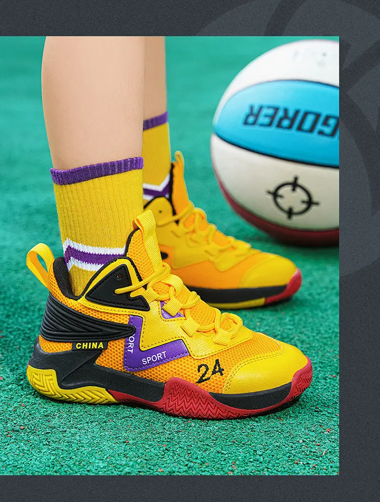 Basketball uniform for boys, autumn children's breathable non-slip sneakers for training — chobi 25