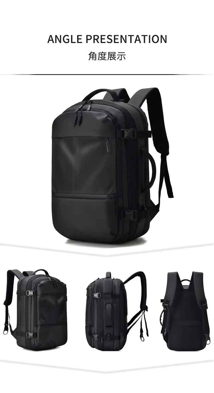 Men's capacious backpack, suitcase for traveling, equipment bag, shoulder bag, laptop, business version, 17 inch — chobi 19