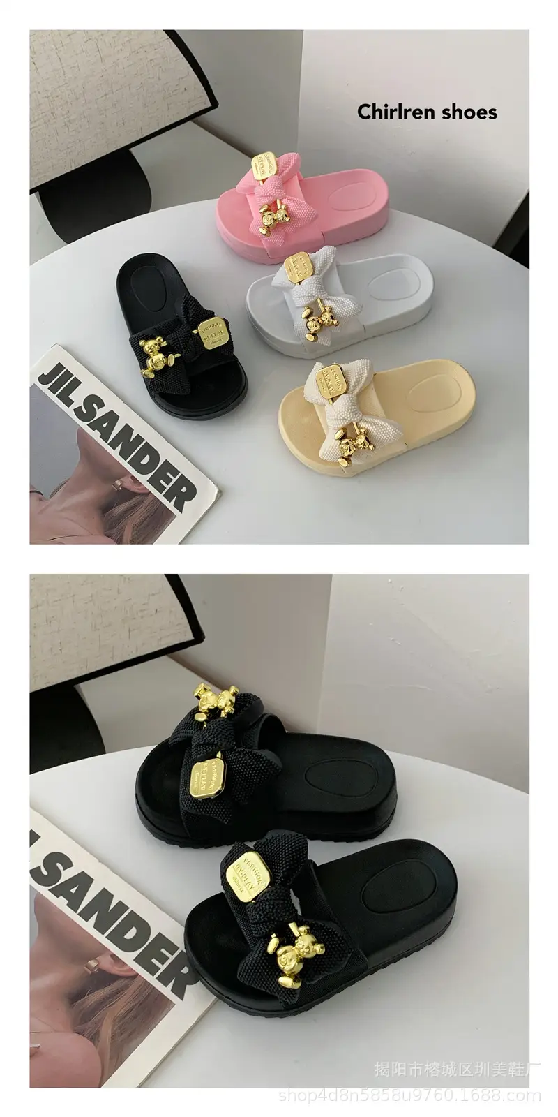(Cross-border trading), non-slip children's sandals with butterfly, fashionable women's slippers platform — chobi 9