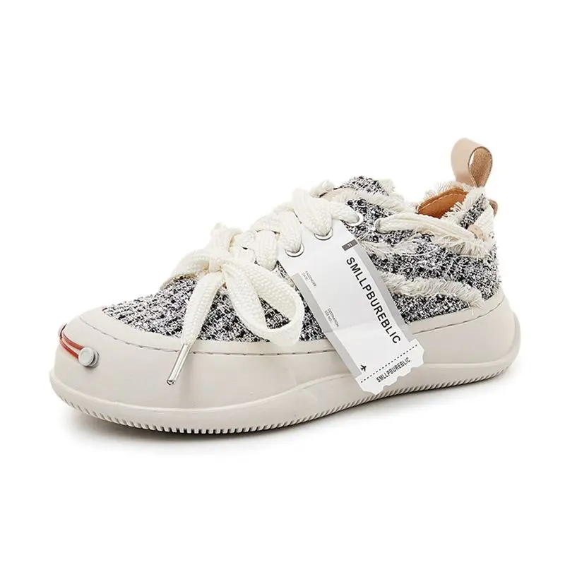 Cloth espadrilles for men and women, demi-season sneakers platform, Collection Year 2026, height increasing — chobi 15