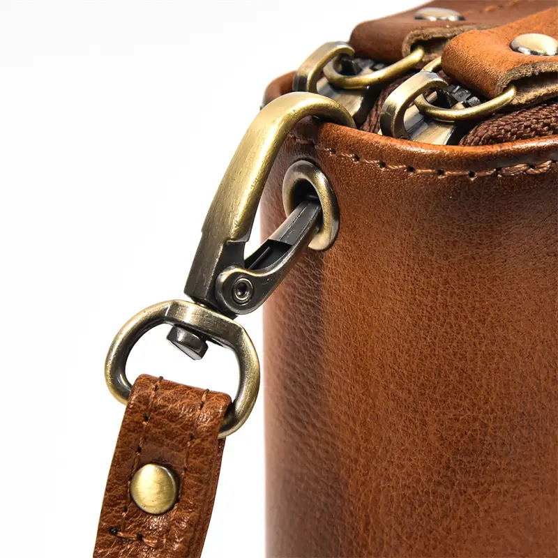 Leather long wallet with zipper, genuine leather — chobi 23