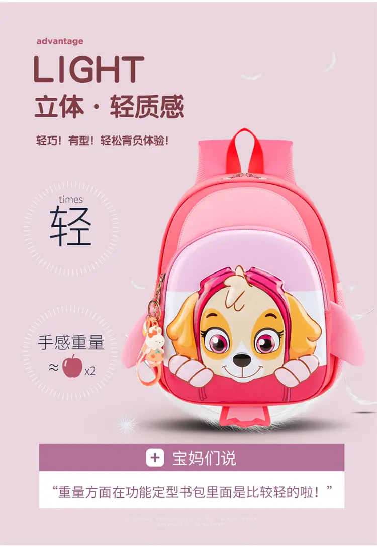 School bag for early age, cartoon backpack, card holder for men and women, 3-6 years — chobi 13