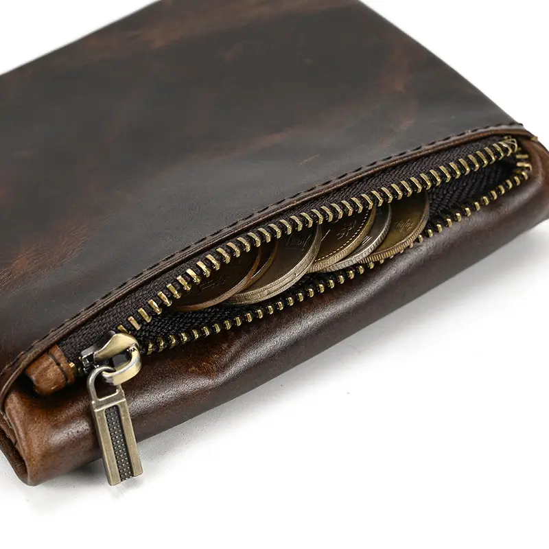 Retro leather wallet for leisure, Amazon, genuine leather — chobi 27