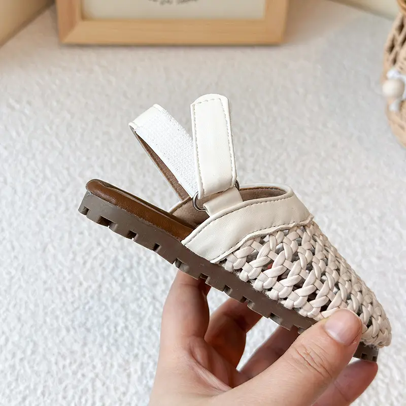 Woven mule, fashionable children's bag, sandals for boys, summer 2025, Korean style, closed toe, soft sole — chobi 5