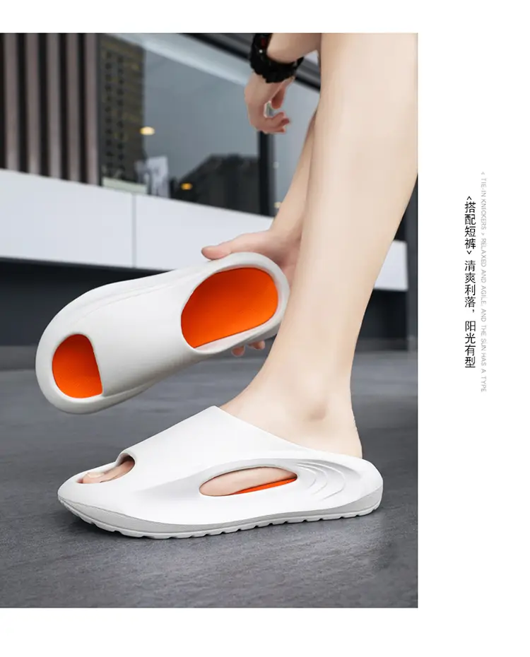 Men's summer ultra-soft men's slippers, sports beach sandals, suitable for outdoor wear, for teenagers, soft sole — chobi 10