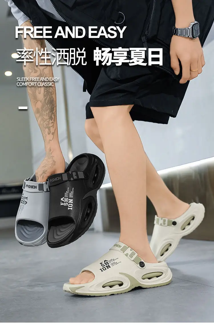 (Wholesale), quality sandals, men's non-slip slippers to go out platform, can be worn in two ways — chobi 2
